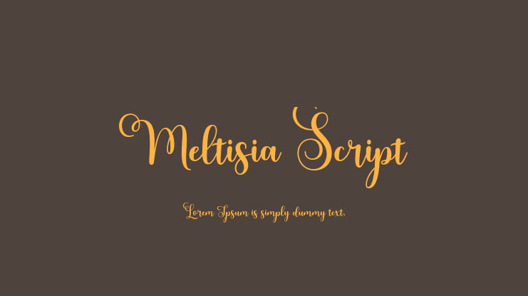 Meltisia Script Font Family