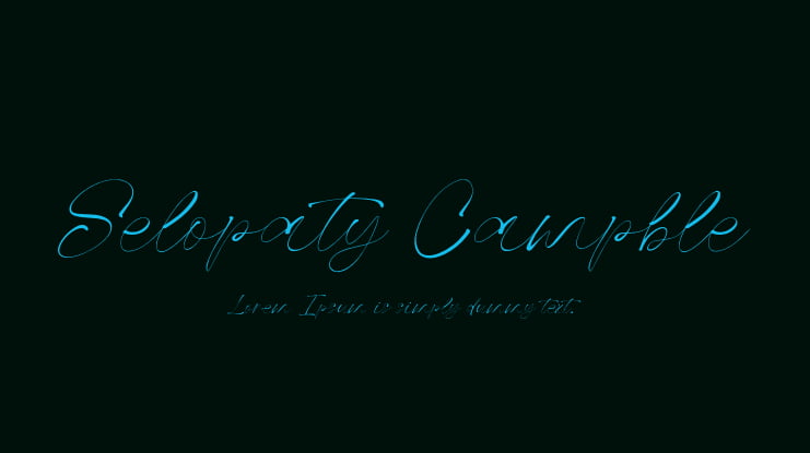 Selopaty Campble Font