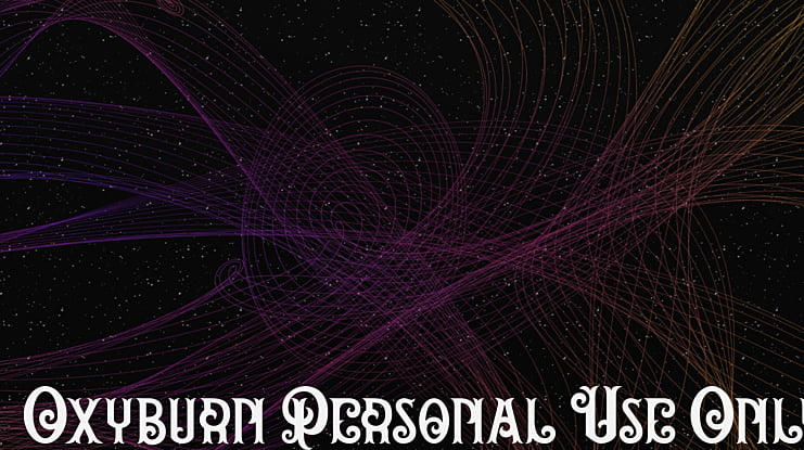 Oxyburn Personal Use Only Font