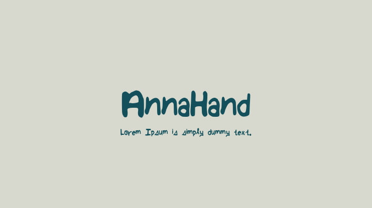 AnnaHand Font