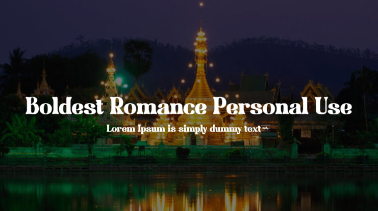 Boldest Romance Personal Use Font