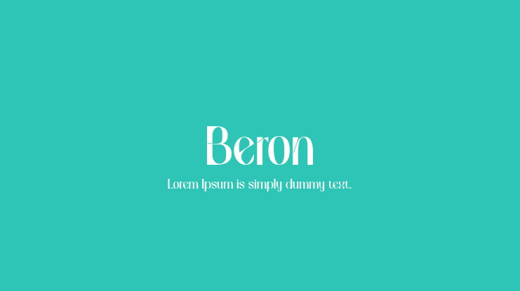 Beron Font - All Free Fonts