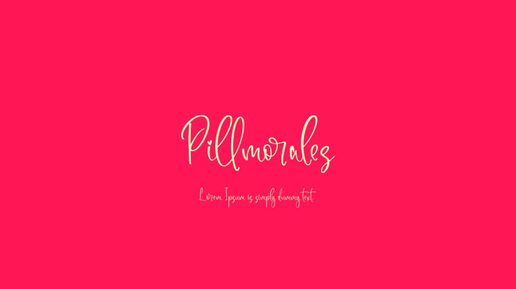 Pillmorales Font