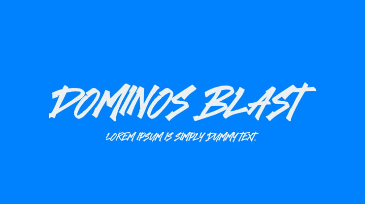 Dominos Blast Font