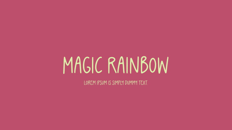 Magic Rainbow Font