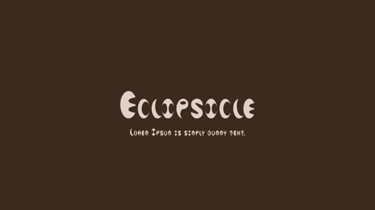 Eclipsicle Font