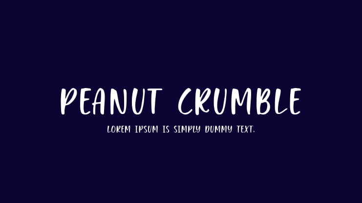 Peanut Crumble Font : Download Free for Desktop & Webfont