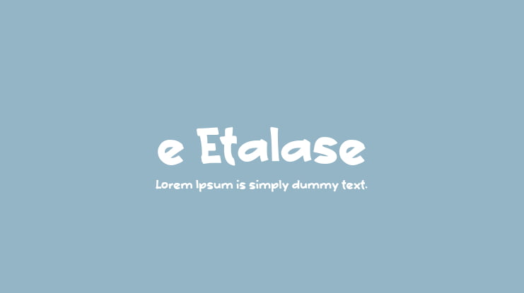 e Etalase Font