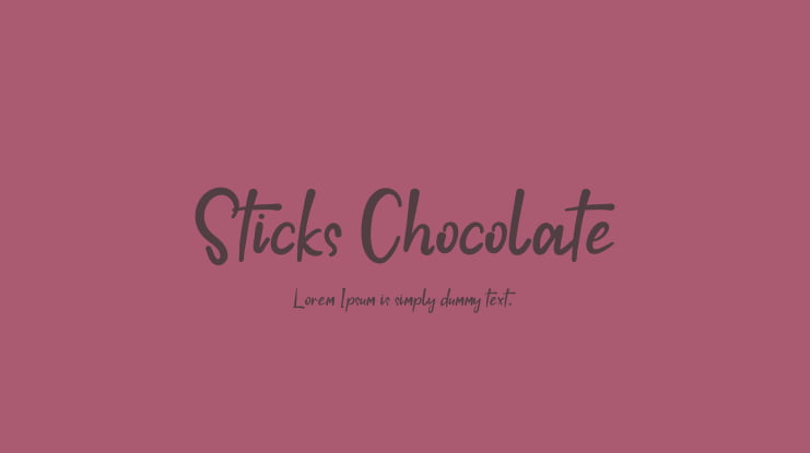 Sticks Chocolate Font