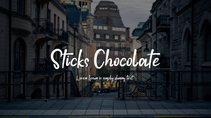 Sticks Chocolate Font