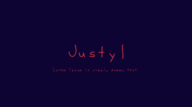 Justy1 Font