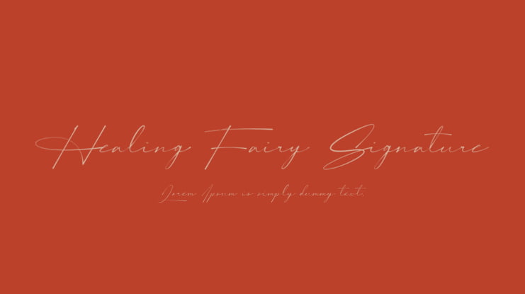 Healing Fairy Signature Font