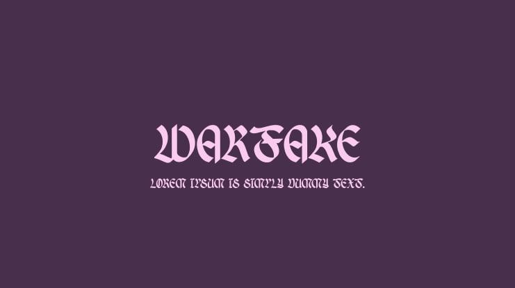 Warfake Font