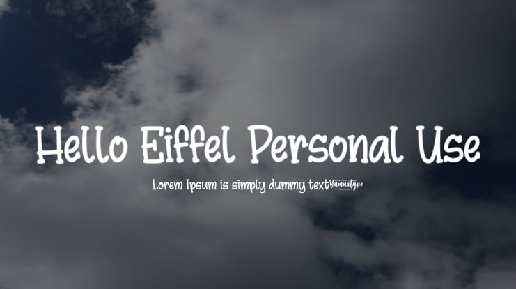 Hello Eiffel Personal Use Font