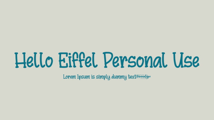 Hello Eiffel Personal Use Font