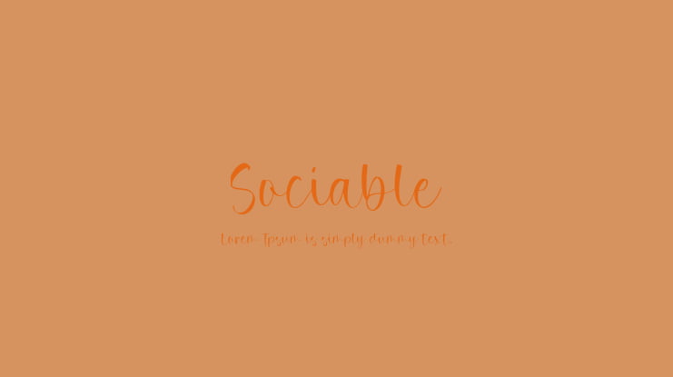 Sociable Font