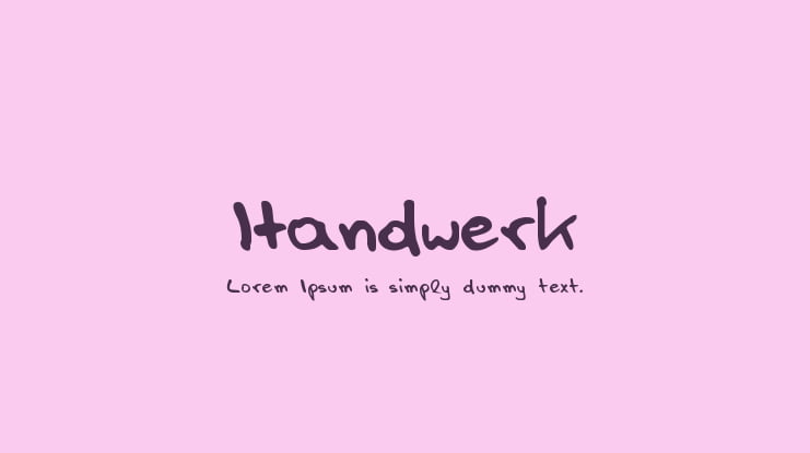 Handwerk Font