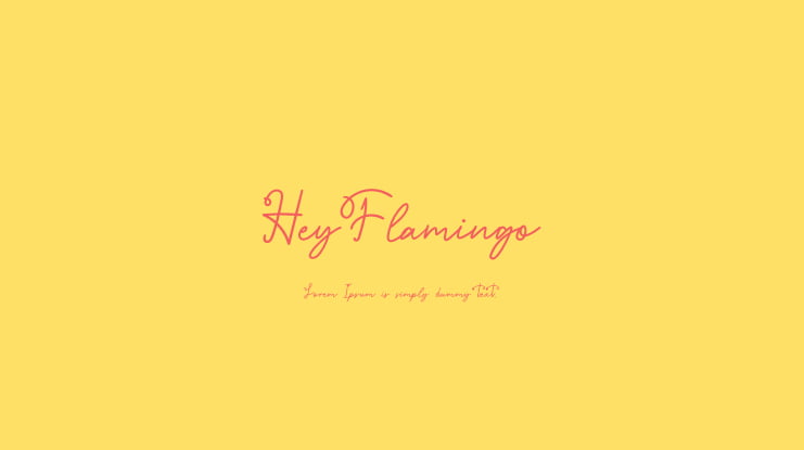 HeyFlamingo Font