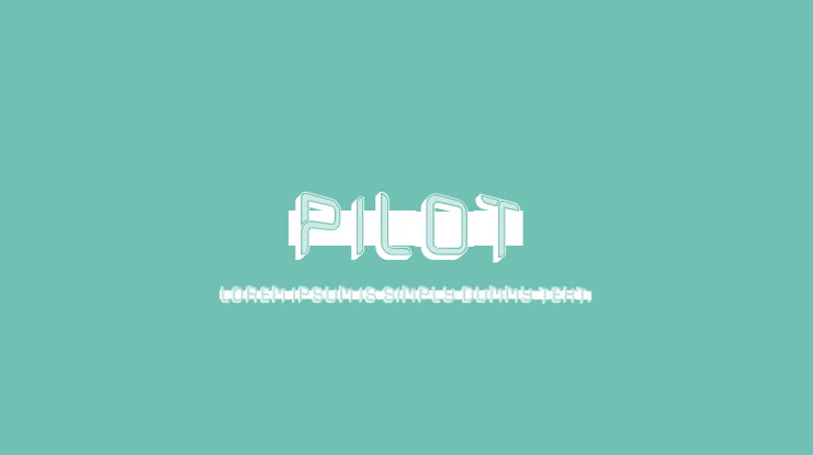 Pilot Font