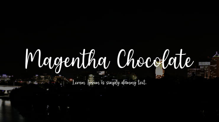 Magentha Chocolate Font