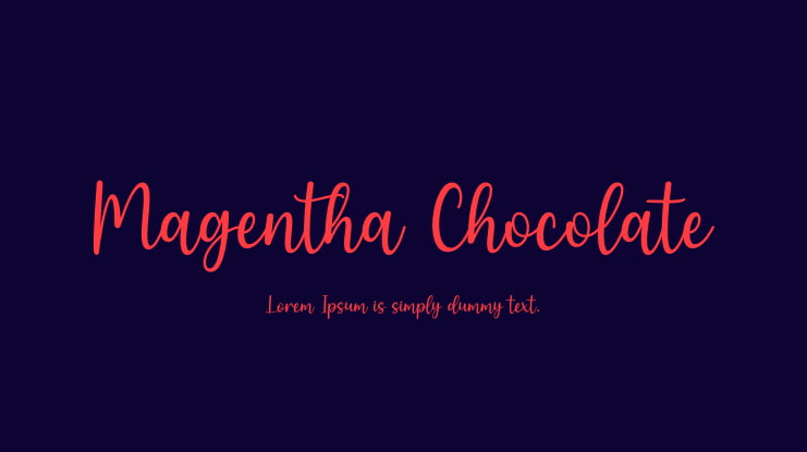 Magentha Chocolate Font