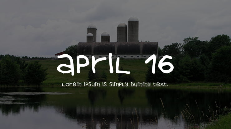 April 16 Font