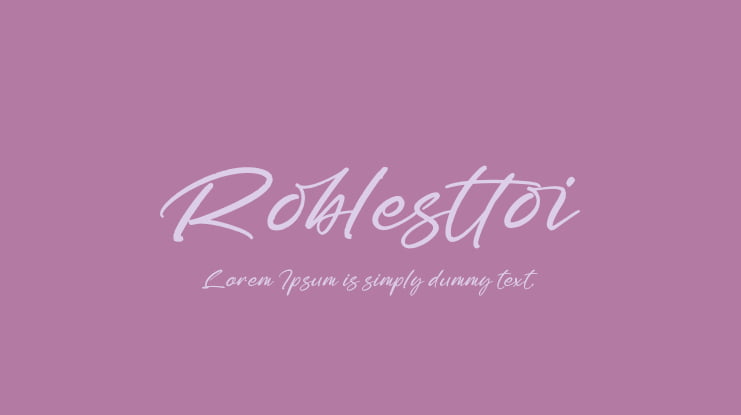 Roblesttoi Font