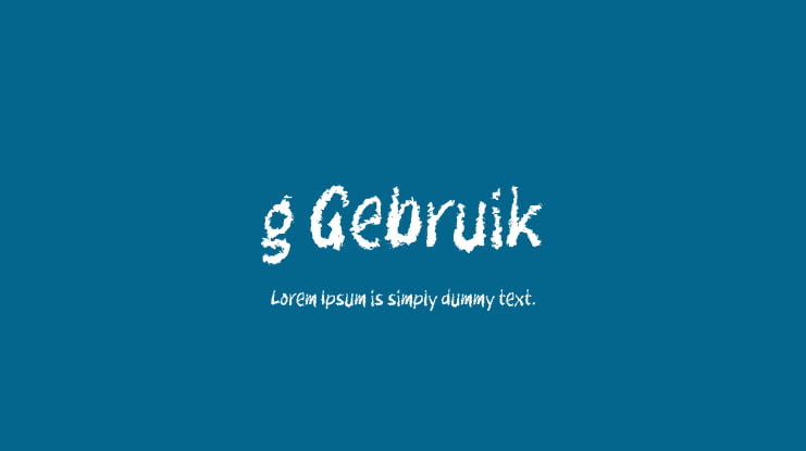 g Gebruik Font