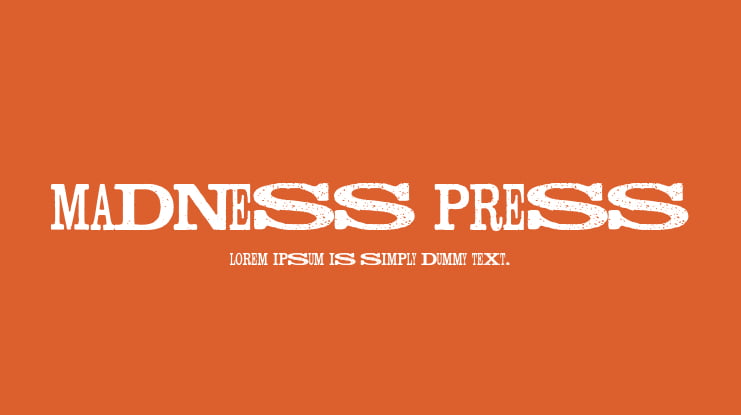 Madness Press Font