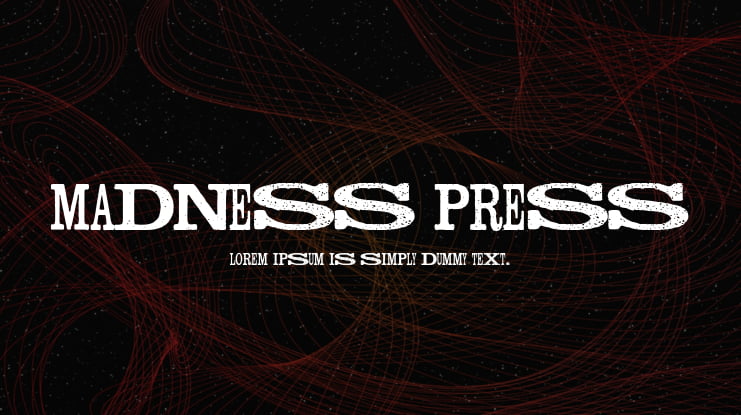 Madness Press Font