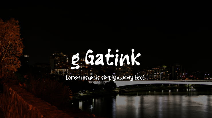 g Gatink Font