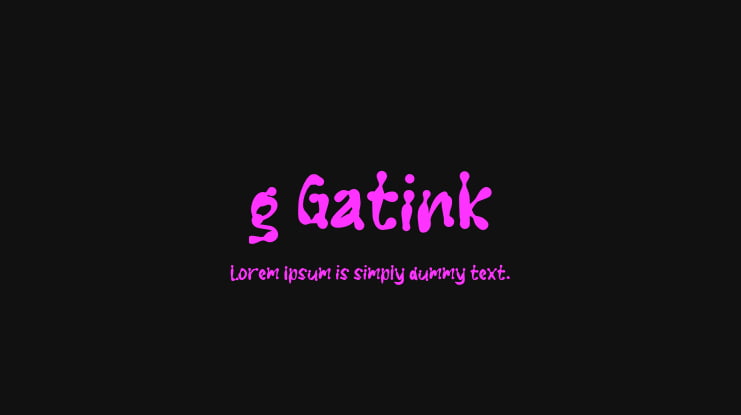 g Gatink Font