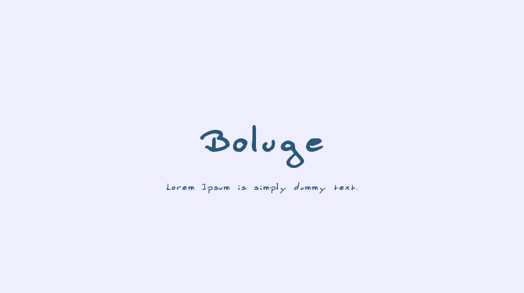 Boluge Font