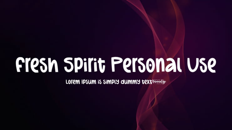 Fresh Spirit Personal Use Font