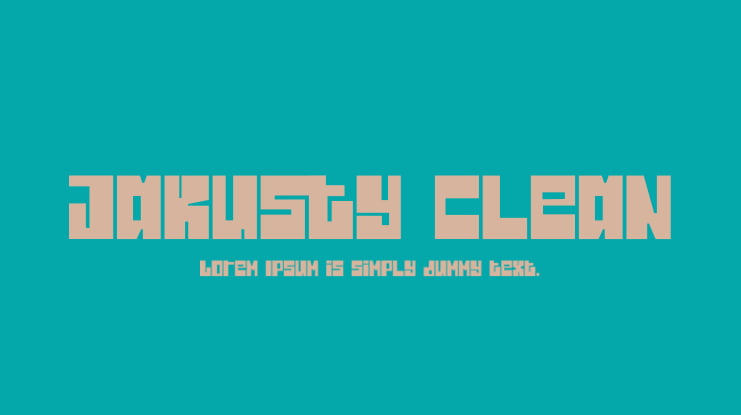 Jakusty Clean Font