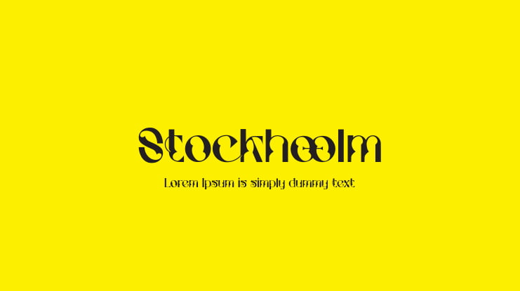 Stockhoolm Font