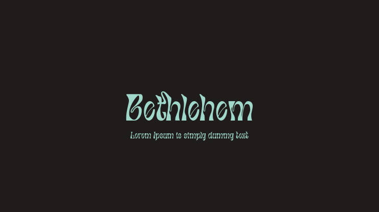 Bethlehem Font