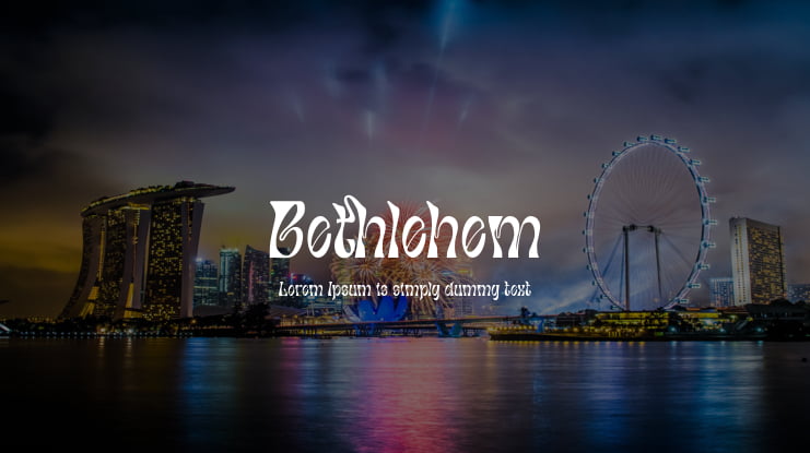 Bethlehem Font