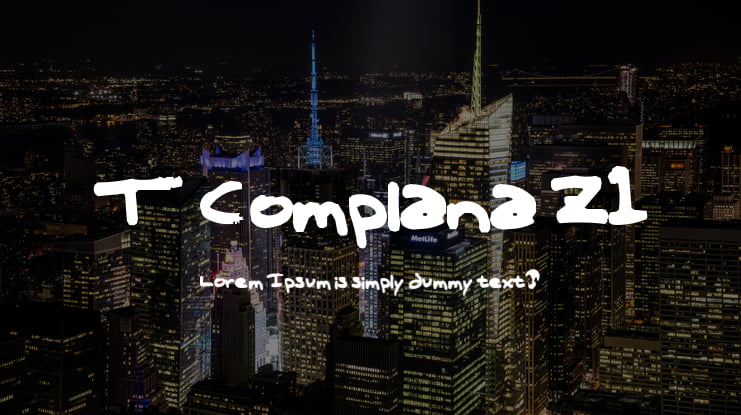 T Complana Z1 Font