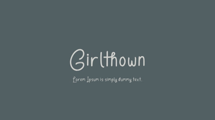 Girlthown Font