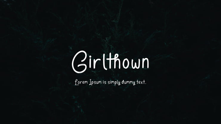 Girlthown Font