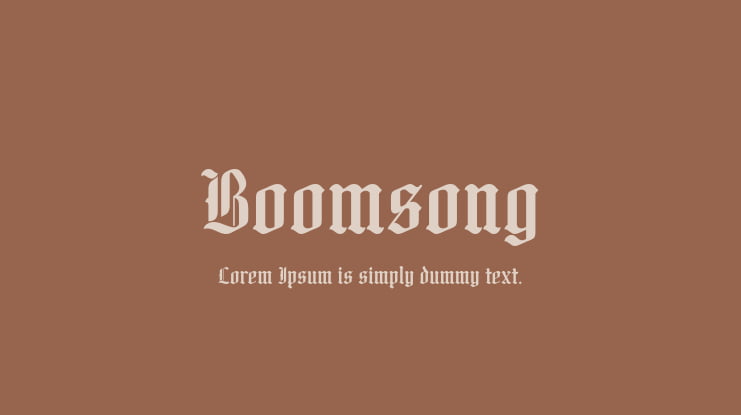 Boomsong Font
