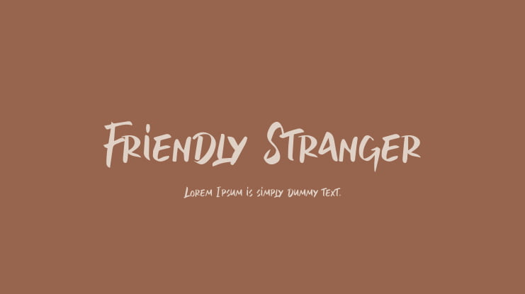 Friendly Stranger Font