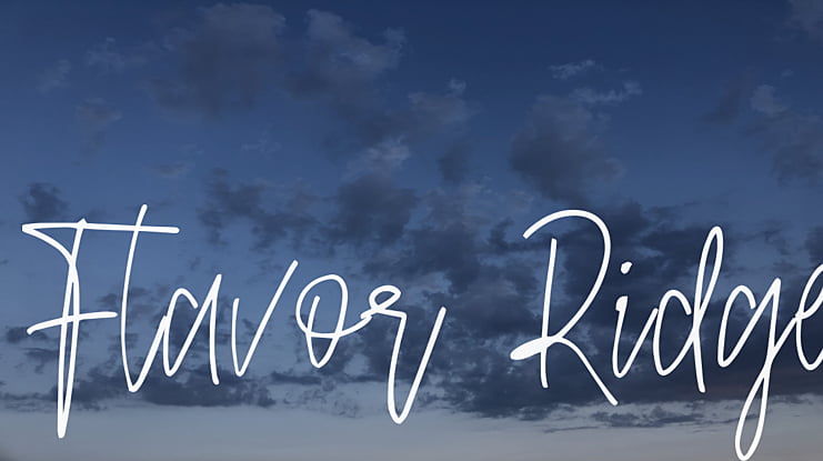 Flavor Ridge Font