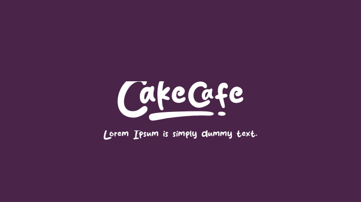 Cakecafe Font