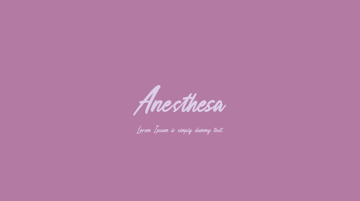 Anesthesa Font