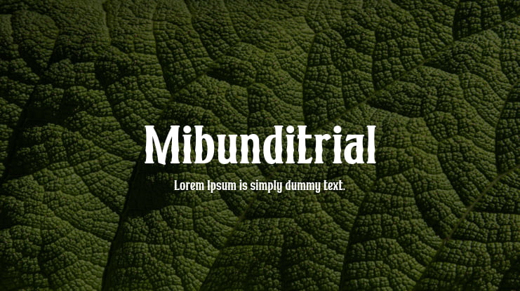 Mibunditrial Font