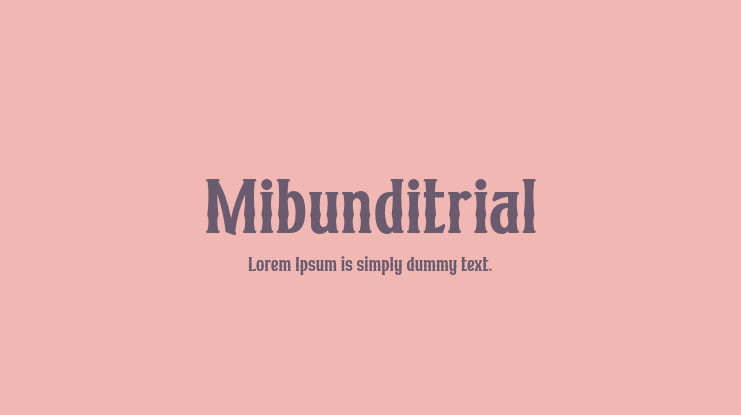 Mibunditrial Font