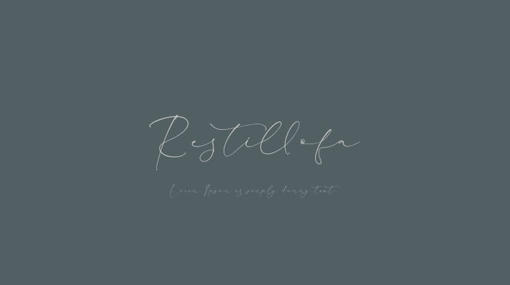 Restillofa Font