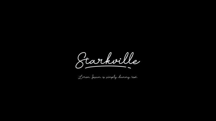 Starkville Font